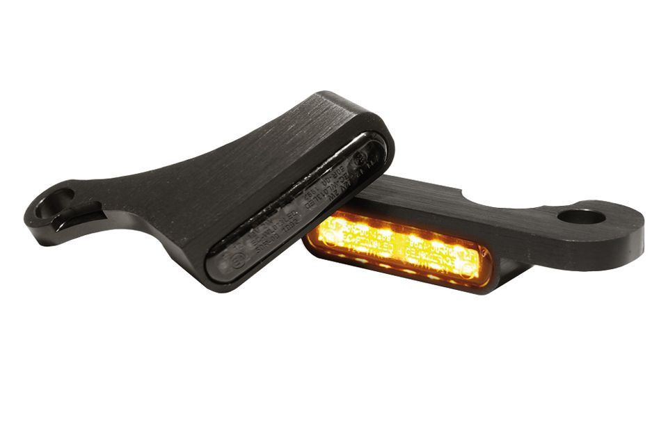 HeinzBikes LED Armaturen Blinker SOFTAIL Modelle 15-, schwarz (Paar)