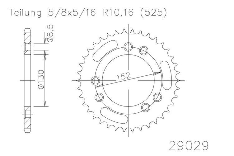 ESJOT Kettenrad, 45 Zähne diverse Modelle (Stück)