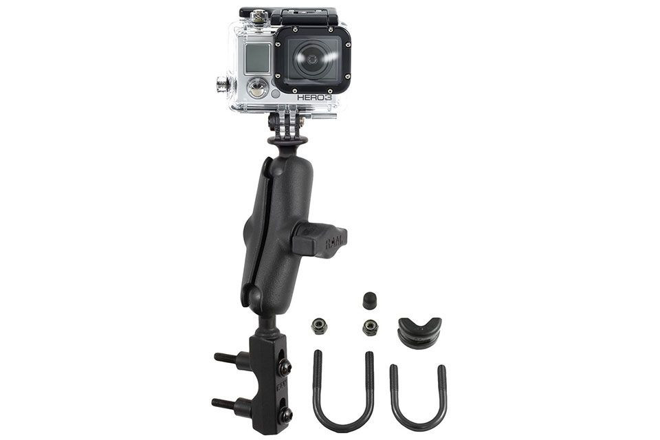 RAM Mounts GoPro Motorrad-Kamerahalterung - mit Basisbefestigung für Lenker/Bremse/Kupplung (Stück)