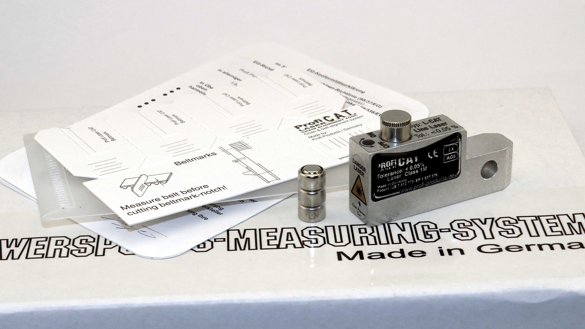 PROFI PRODUCT 12mm - L-CAT Linien Laser Kettenfluchttester