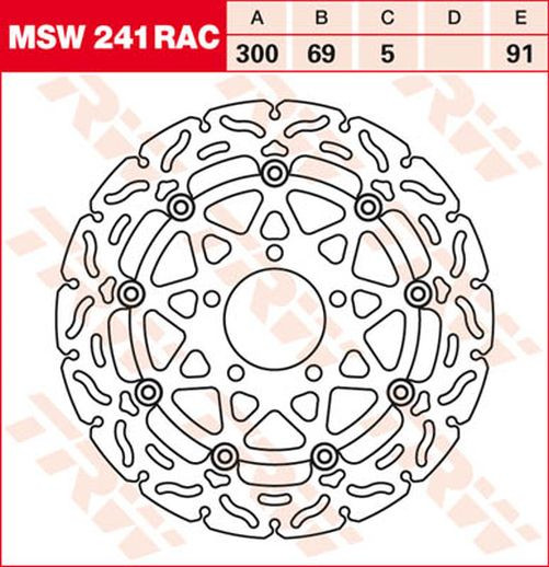 TRW Lucas Bremsscheibe MSW241RAC, schwimmend Suzuki (Stück)