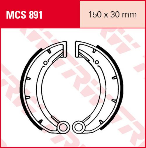 TRW Lucas Bremsbacken MCS891 mzmuz (Satz)