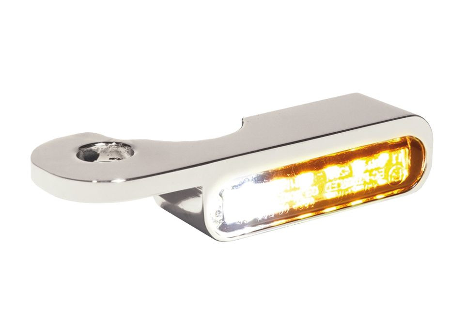 HeinzBikes LED Armaturen Blinker-Positionslicht-Kombination S Modelle 14-, silber (Paar)