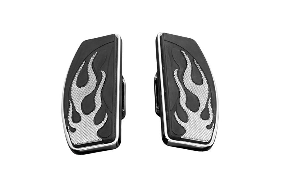 HIGHWAY HAWK Fahrer Trittbretter FLAME komplett Yamaha XVS650/1100 XV750/1000 (Stück)