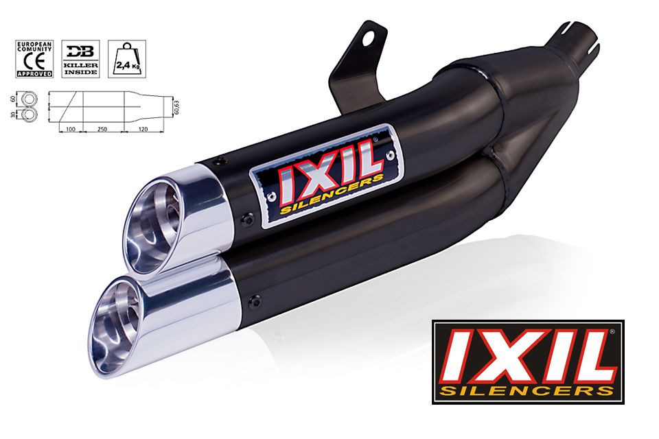 IXIL Hyperlow black XL Edelstahl Auspuff Honda NC750 X/S, Integra,16-(Euro4) (Stück)