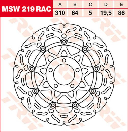 TRW Lucas Bremsscheibe MSW219RAC, schwimmend Suzuki (Stück)