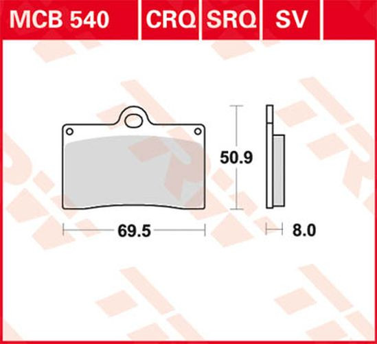 TRW Lucas Racingbelag MCB540CRQ (Satz)