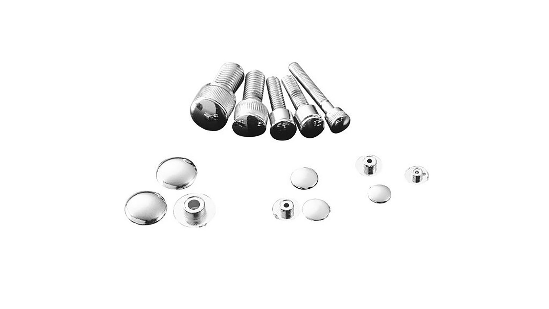 HIGHWAY HAWK Chromabdeckkappen für Schrauben mit Innensechskant (10 PCS) M5 (Stück)