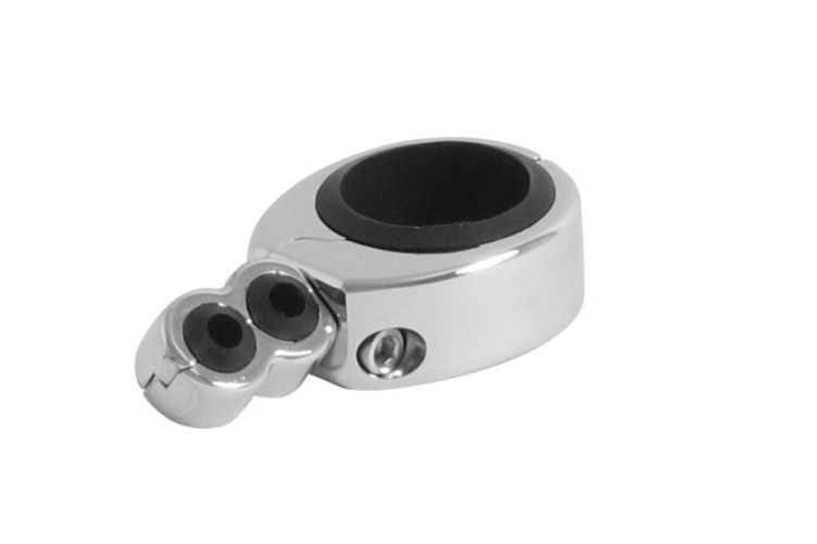 HIGHWAY HAWK Kabelschelle Duo 32mm chrom (Stück)
