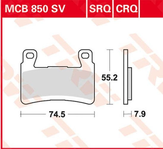 TRW Lucas Sinterbelag MCB850SV kawasaki (Satz)