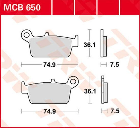 TRW Lucas Bremsbelag MCB650 peugeot (Satz)