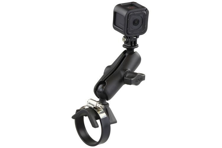 RAM Mounts GoPro Kamerahalterung für Lenker/Rohre - mit Klemmschelle, B-Kugel (1 Zoll) (Stück)