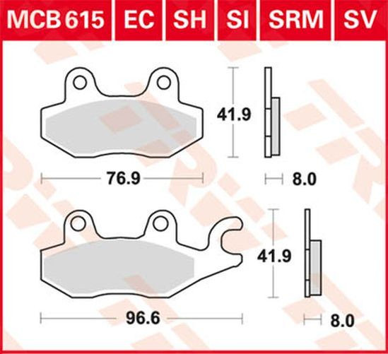 TRW Lucas Sinterbelag MCB615SH (Satz)