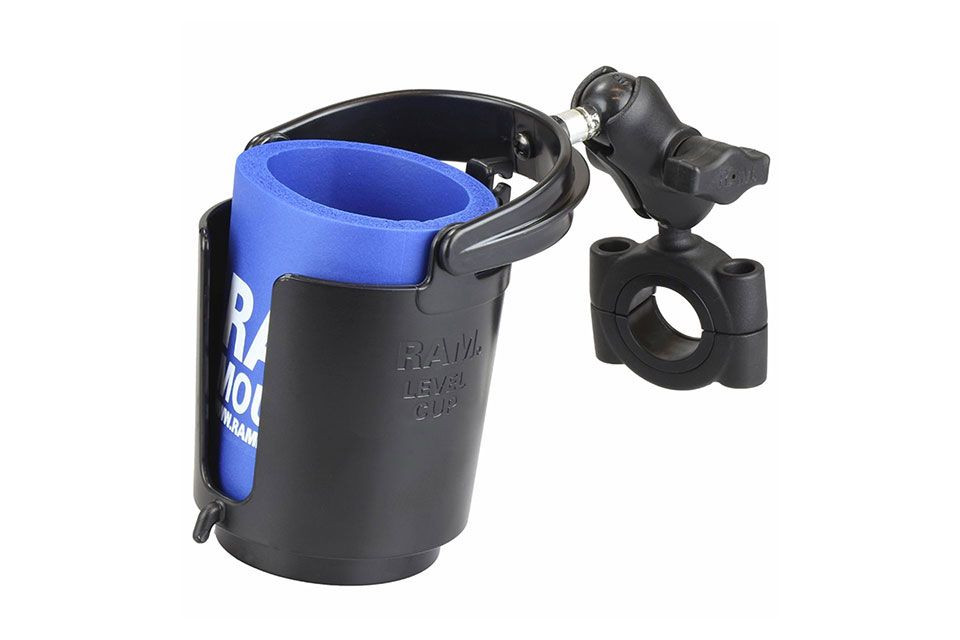 RAM Mounts Torque Getränkehalterung (kurz) - mit Torque-Schelle (Ø 28,6-38,1 mm) (Stück)