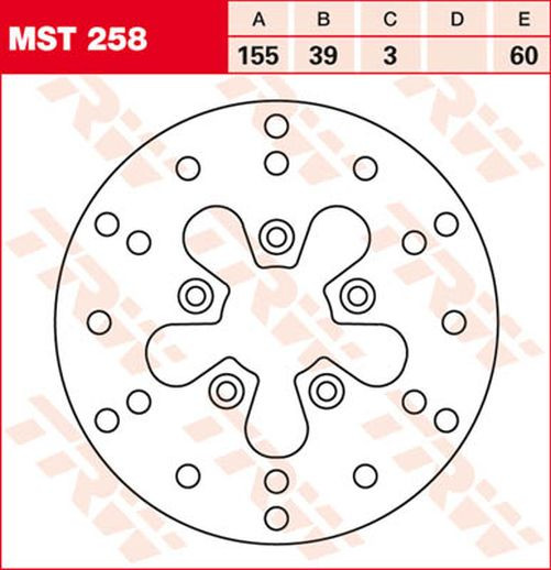 TRW Lucas Bremsscheibe MST258, starr (Stück)