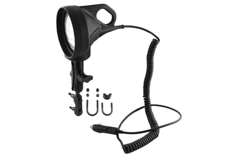 RAM Mounts Spotlight mit Motorradhalterung - mit Basisbefestigung für Lenker/Bremse/Kupplung (Stück)
