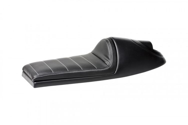 HIGHWAY HAWK Sitzbank Cafe Racer Classic Typ 2 Tuck 'N Roll, schwarz (Stück)