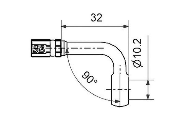 HIGHWAY HAWK Fitting, 90 ° abgewinkelt nach unten (Stück)