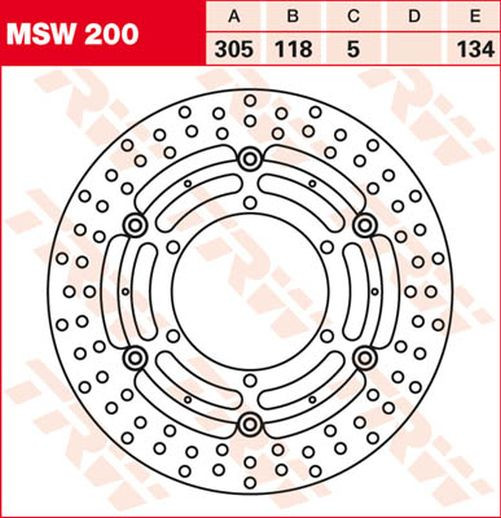 TRW Lucas Bremsscheibe MSW200, schwimmend BMW (Stück)