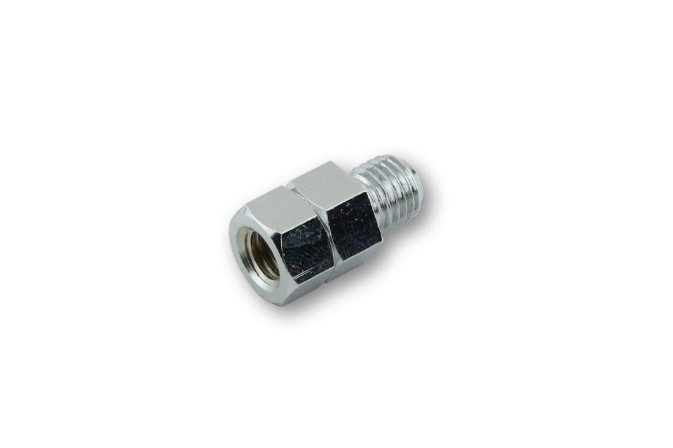 Spiegeladapter Loch M8 re. auf Bolzen M10 li. verchromt (Stück)