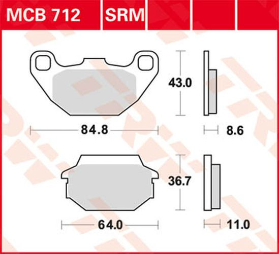 TRW Lucas Bremsbelag MCB712 (Satz)