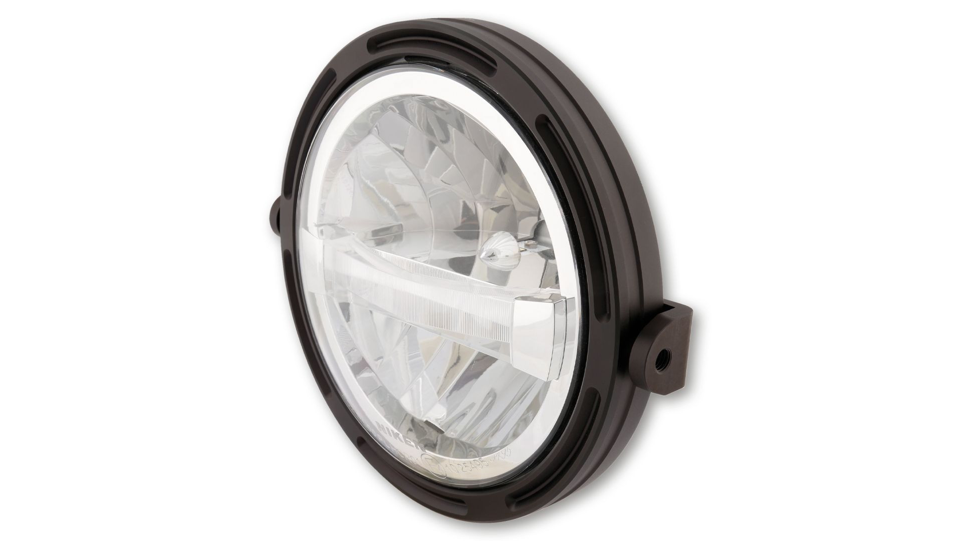 HIGHSIDER 7 Zoll LED-Hauptscheinwerfer FRAME-R1 Typ 4, schwarz, seitliche Befestigung