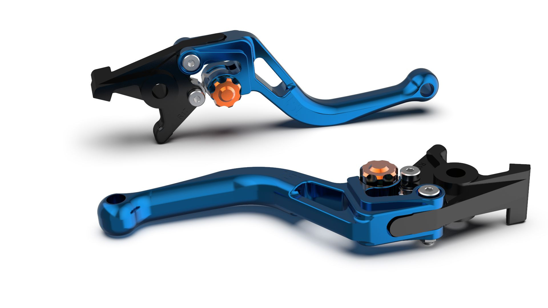 LSL Bremshebel BOW R35R, kurz, blau/orange