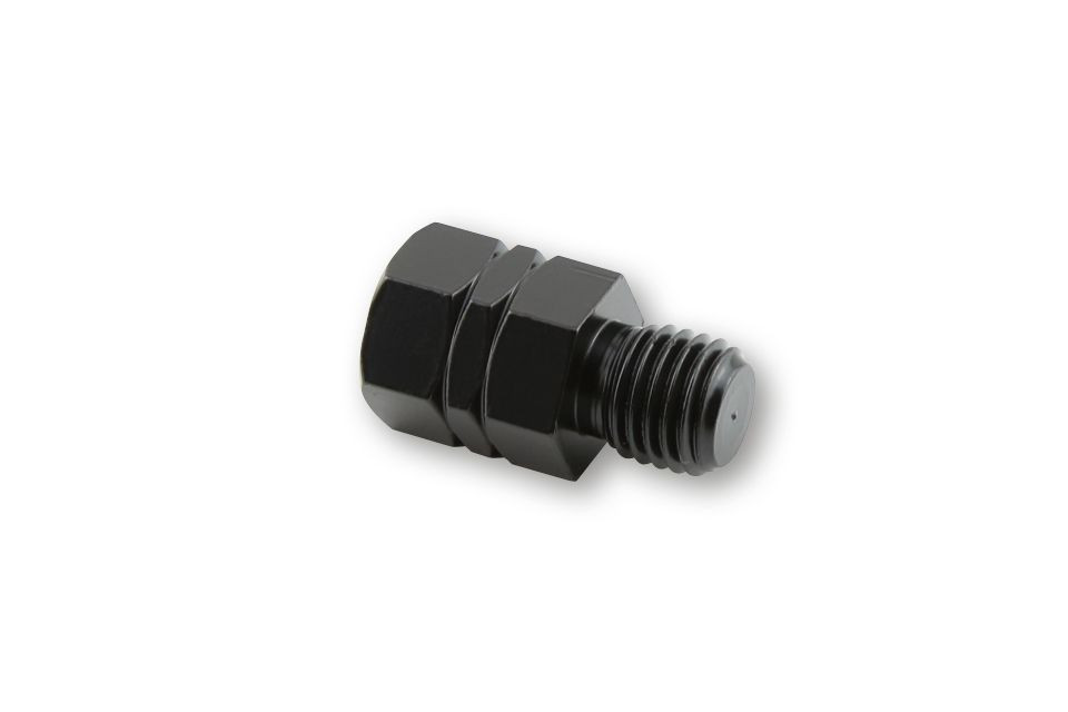Spiegeladapter Loch M10 li.auf Bolzen M10 re. schwarz (Stück)