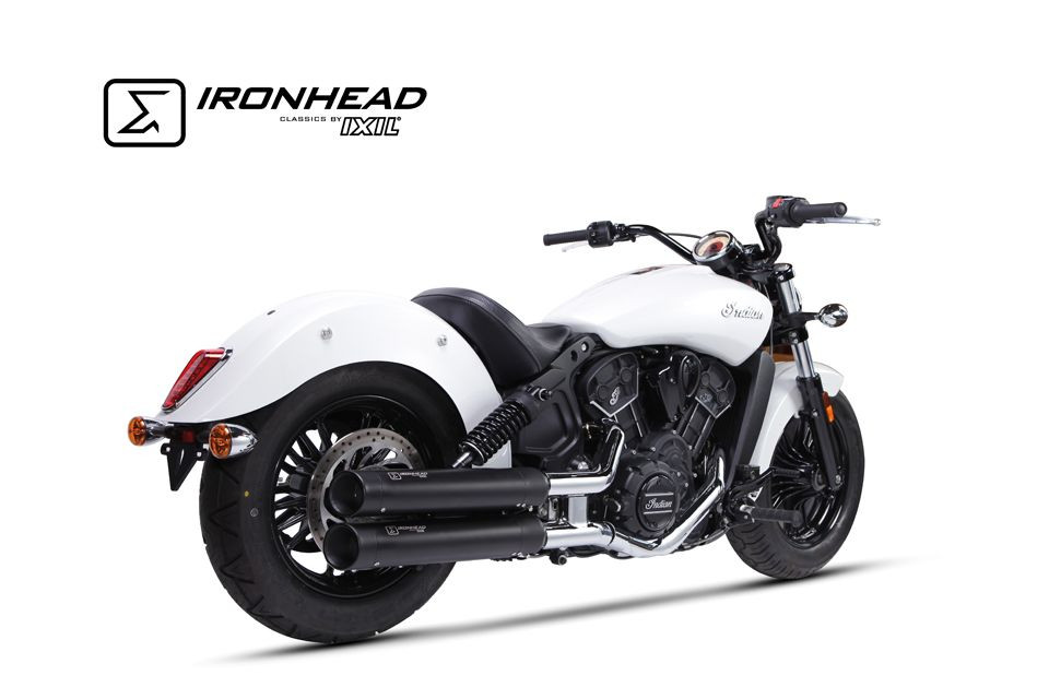 IRONHEAD Edelstahl Auspuff Indian Scout, 15-16 (Paar)