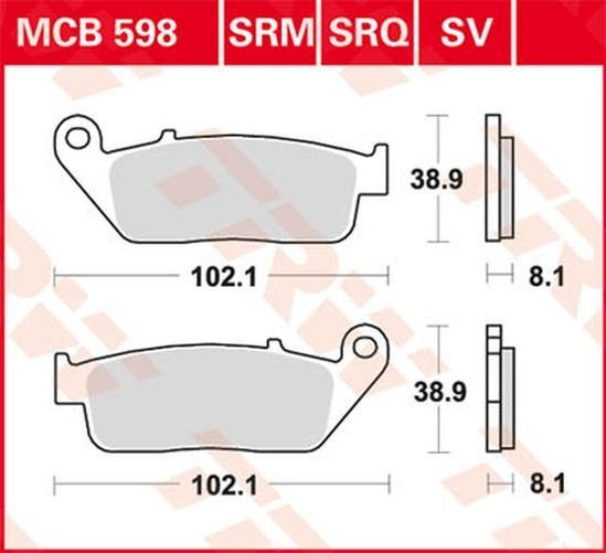 TRW Lucas Sinterbelag MCB598SV (Satz)