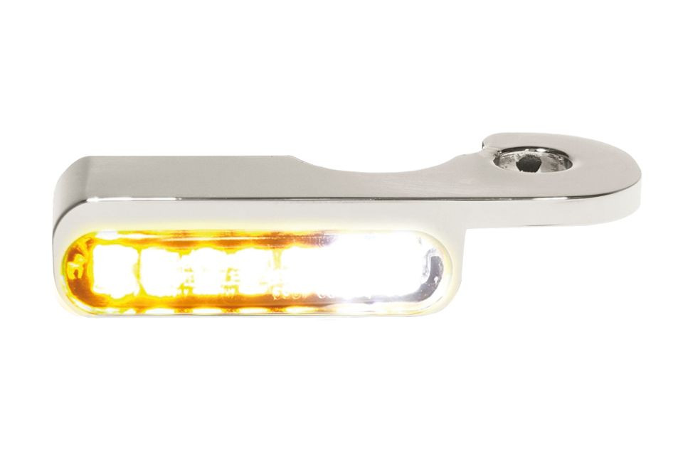 HeinzBikes LED Armaturen Blinker-Positionslicht-Kombination BREAKOUT Modelle hydr.Kupplung, silber (Paar)