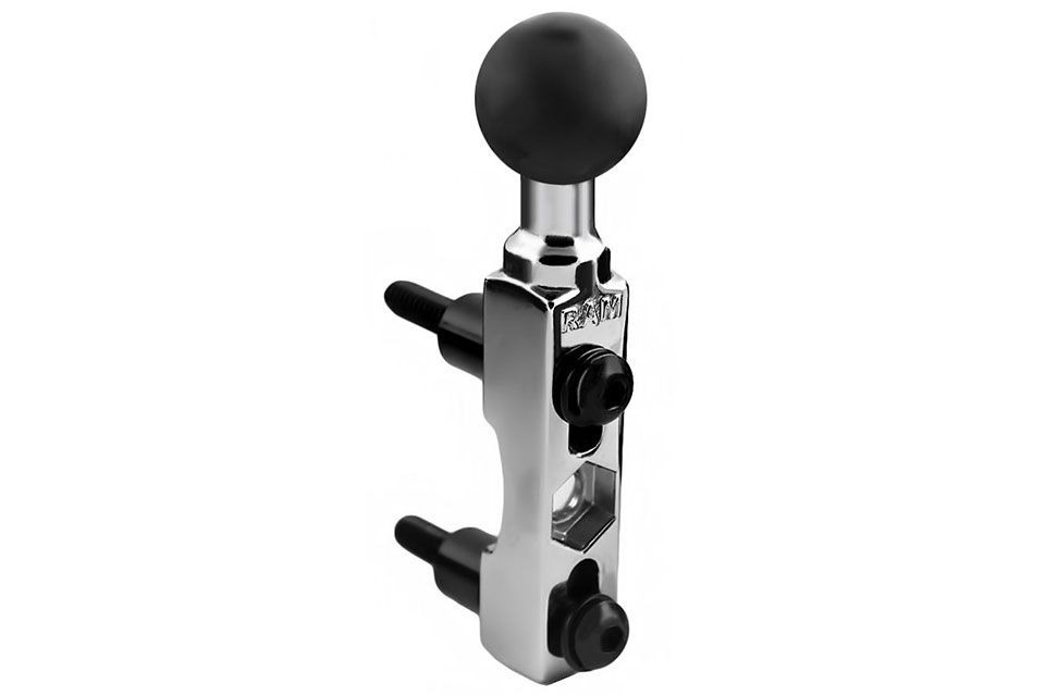 RAM Mounts Chrom-Basisbefestigung für Motorräder (Lenker/Bremse/Kupplung) - B-Kugel (1 Zoll) (Stück)