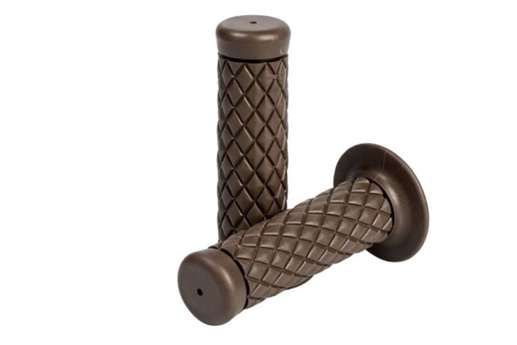 HIGHWAY HAWK Griffe, Cafe style, braun für 22 mm (7/8)Lenker ohne Gasgriff-Montage (Satz)