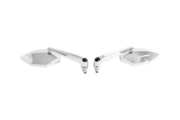 HIGHWAY HAWK Spiegel Set Griffith, chrom (Paar)