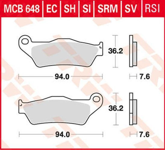 TRW Lucas Sinterbelag MCB648SV (Satz)
