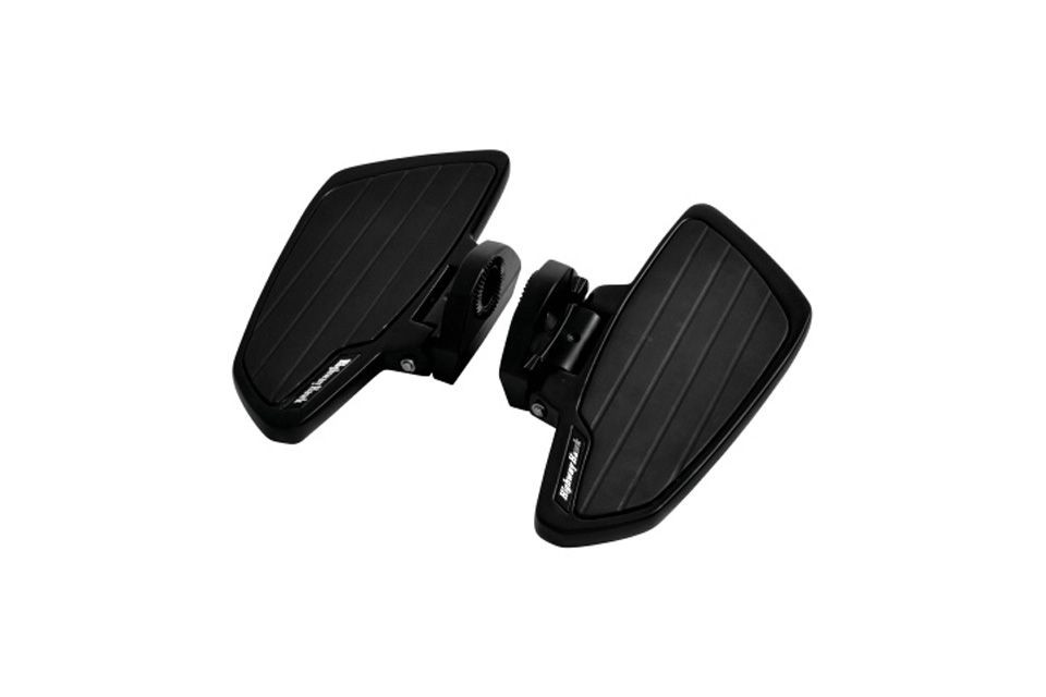 HIGHWAY HAWK Trittbrett Set Smooth schwarz für den Fahrer Suzuki (Paar)
