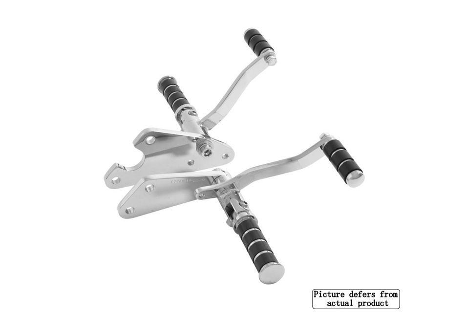 HIGHWAY HAWK Fußrastenanlage Speed, gepolsterte Hebel Suzuki, +12 cm,chrom (Stück)