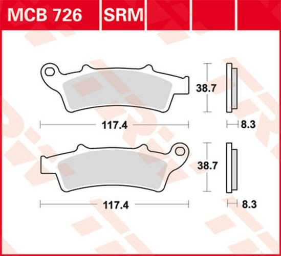 TRW Lucas Bremsbelag MCB726 (Satz)