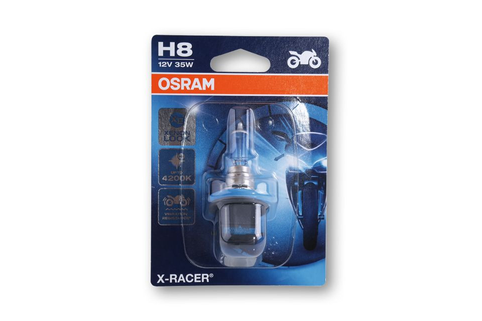 H8 Glühlampe, X-RACER, 12V 35W PGJ19-1, Vibrationsfeste Technologie, Abblendlicht (Stück)