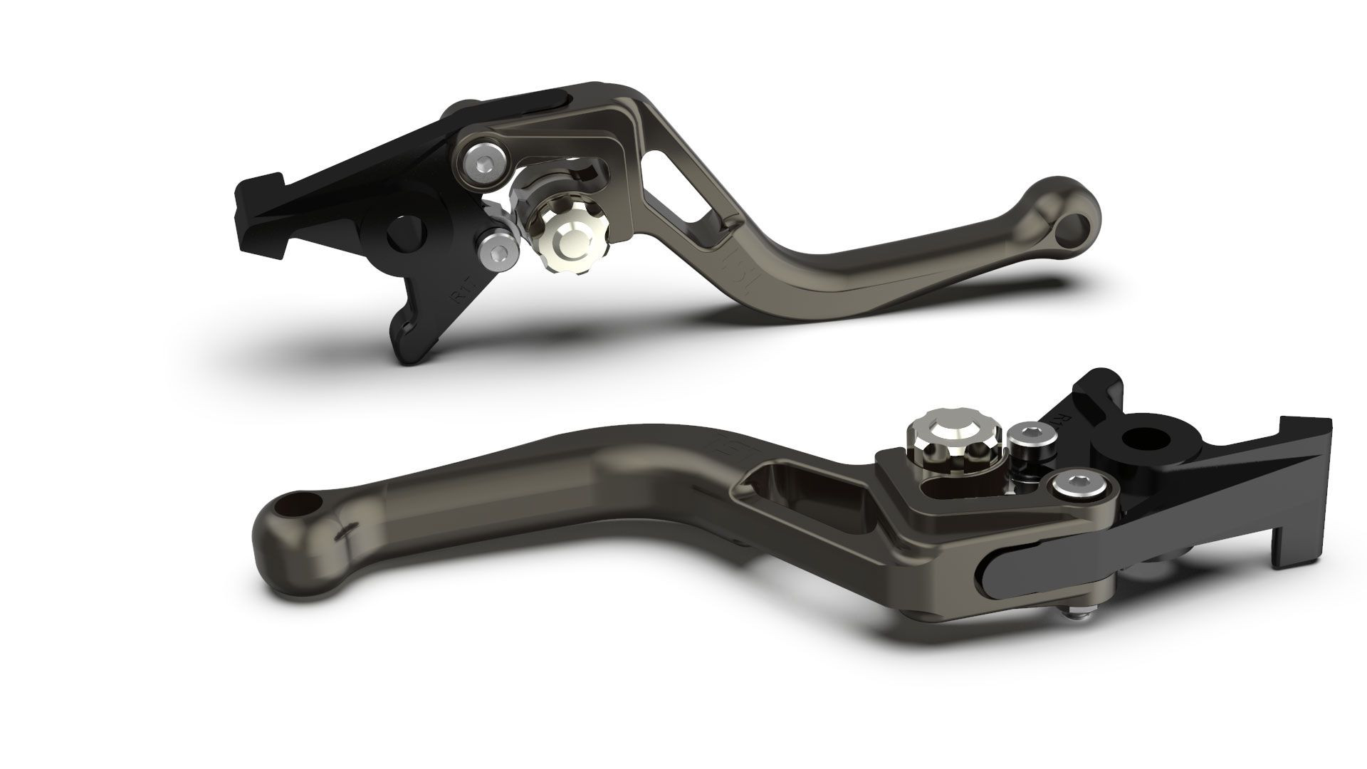 LSL Bremshebel BOW für Brembo 15/17/19 RCS, R37R, kurz, anthrazit/silber (Stück)