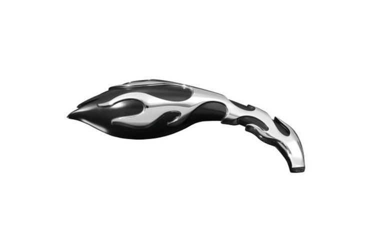 HIGHWAY HAWK Spiegel-Set FLAME schwarz/chrom (Paar)