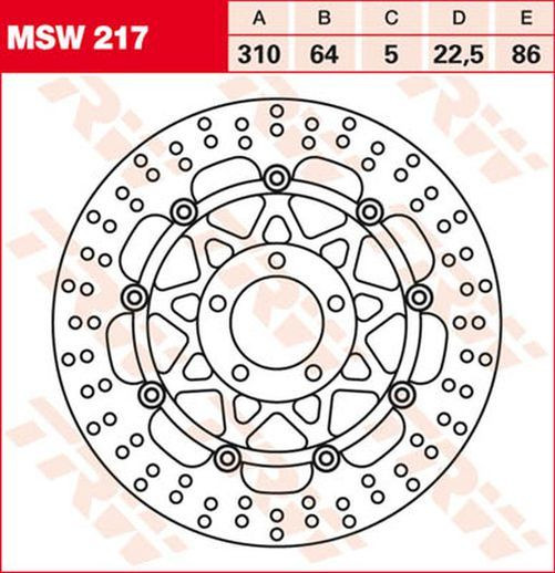TRW Lucas Bremsscheibe MSW217, schwimmend Suzuki (Stück)