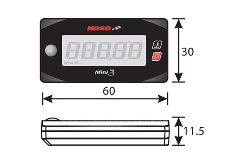 KOSO Kraftstoff Tankanzeige Mini Style 3 (Stück)