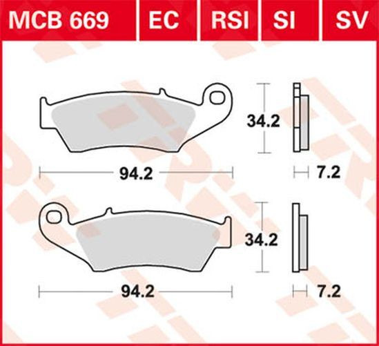 TRW Lucas Sinterbelag MCB669SV (Satz)