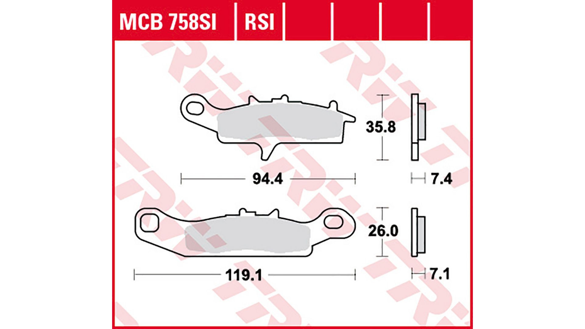 TRW Lucas Bremsbelag Sinter Offroad MCB758SI