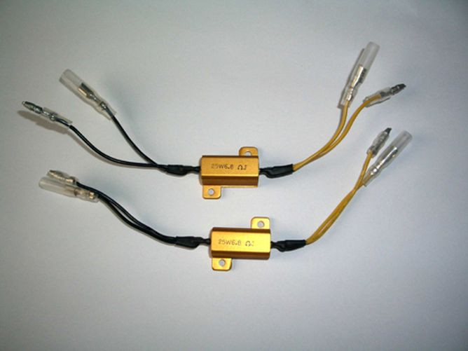 SHIN YO Leistungswiderstand 25 W- 6,8 Ohm mit Kabel (Paar)