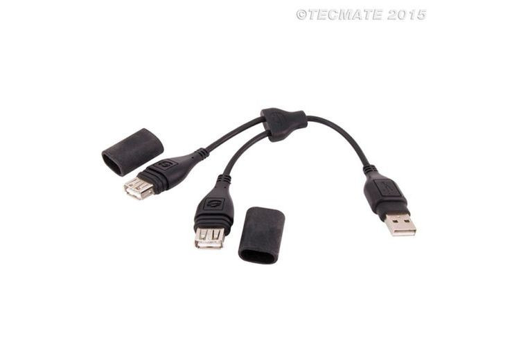 OPTIMATE Adapterkabel USB-Stecker auf 2x USB-Kupplung (No.110) (Stück)