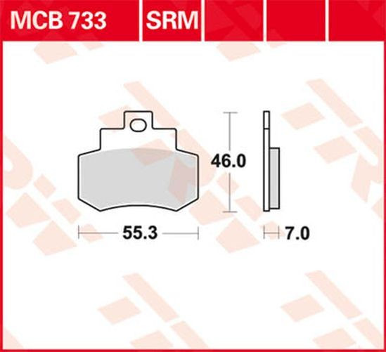 TRW Lucas Bremsbelag MCB733 piaggio (Satz)