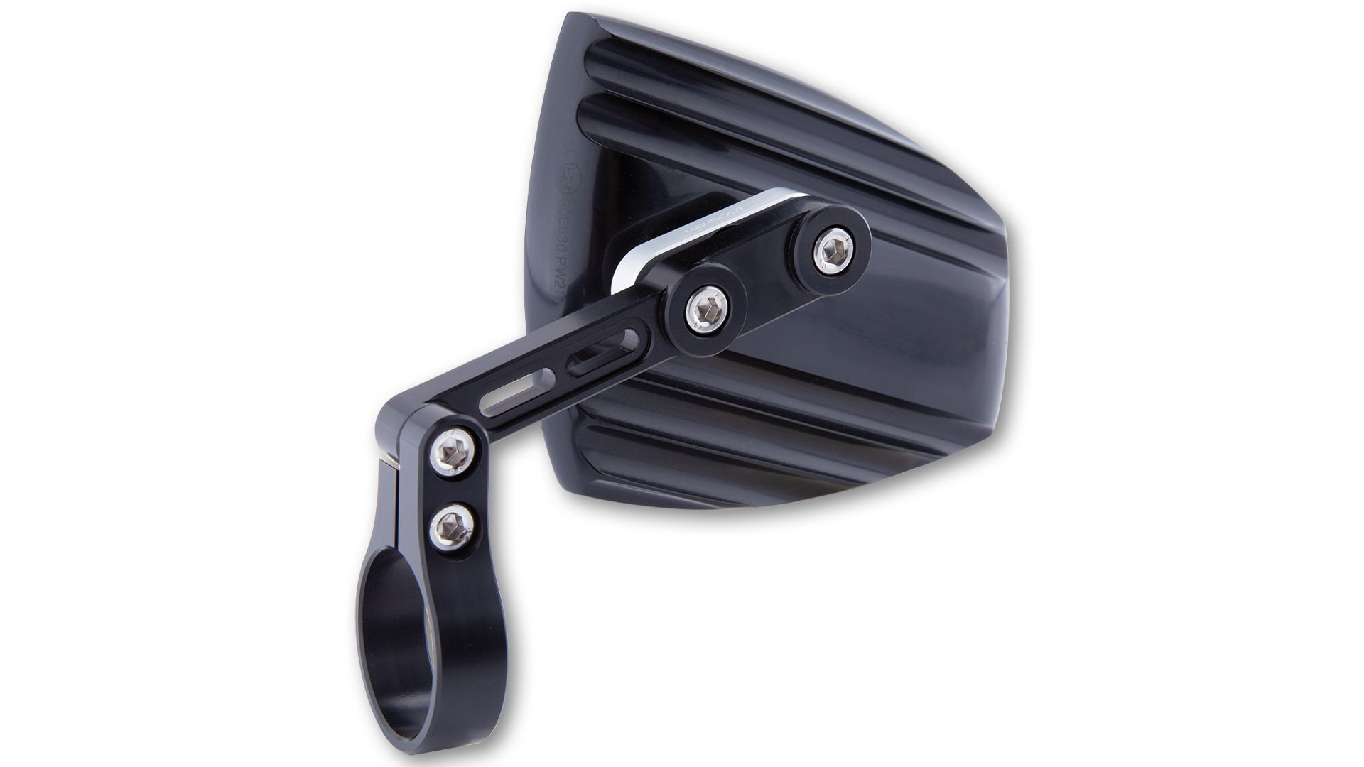 HIGHSIDER HIGHSIDER Lenkerendenspiegel WAVE, schwarz mit silberfarbenem Versteller (Paar)