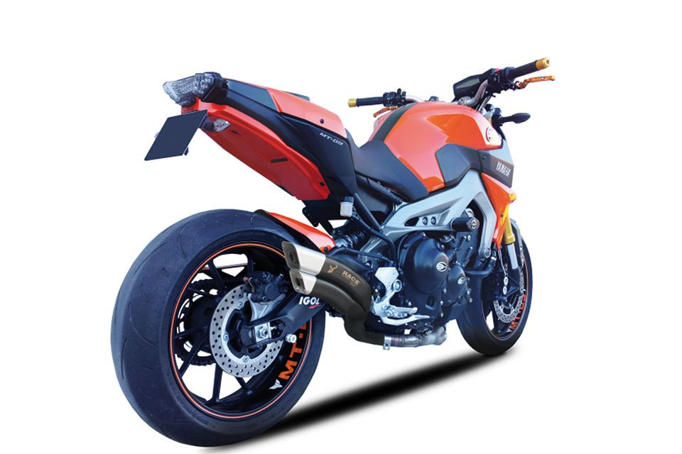 IXRACE 2 black Edelstahl Komplettanlage Yamaha MT-09&XSR 900, 16- (Euro4) (Stück)